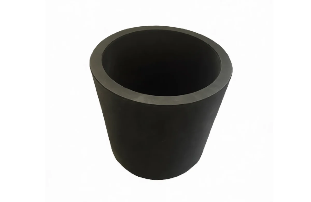 Precision-machined graphite crucible for induction furnace applications