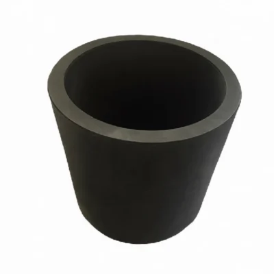 Precision-machined graphite crucible for induction furnace applications