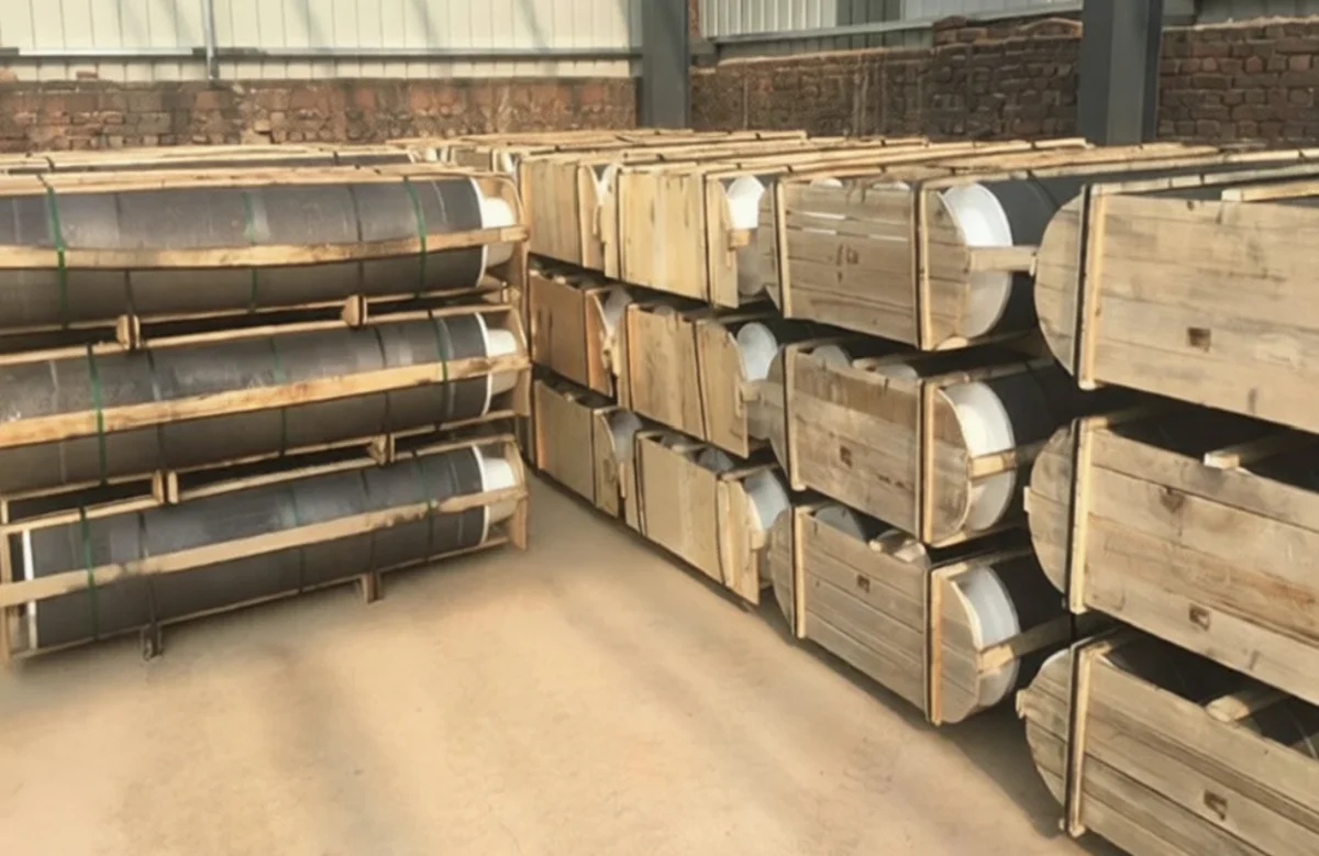 graphite electrode002 Large-diameter graphite electrode for high-current industrial operations