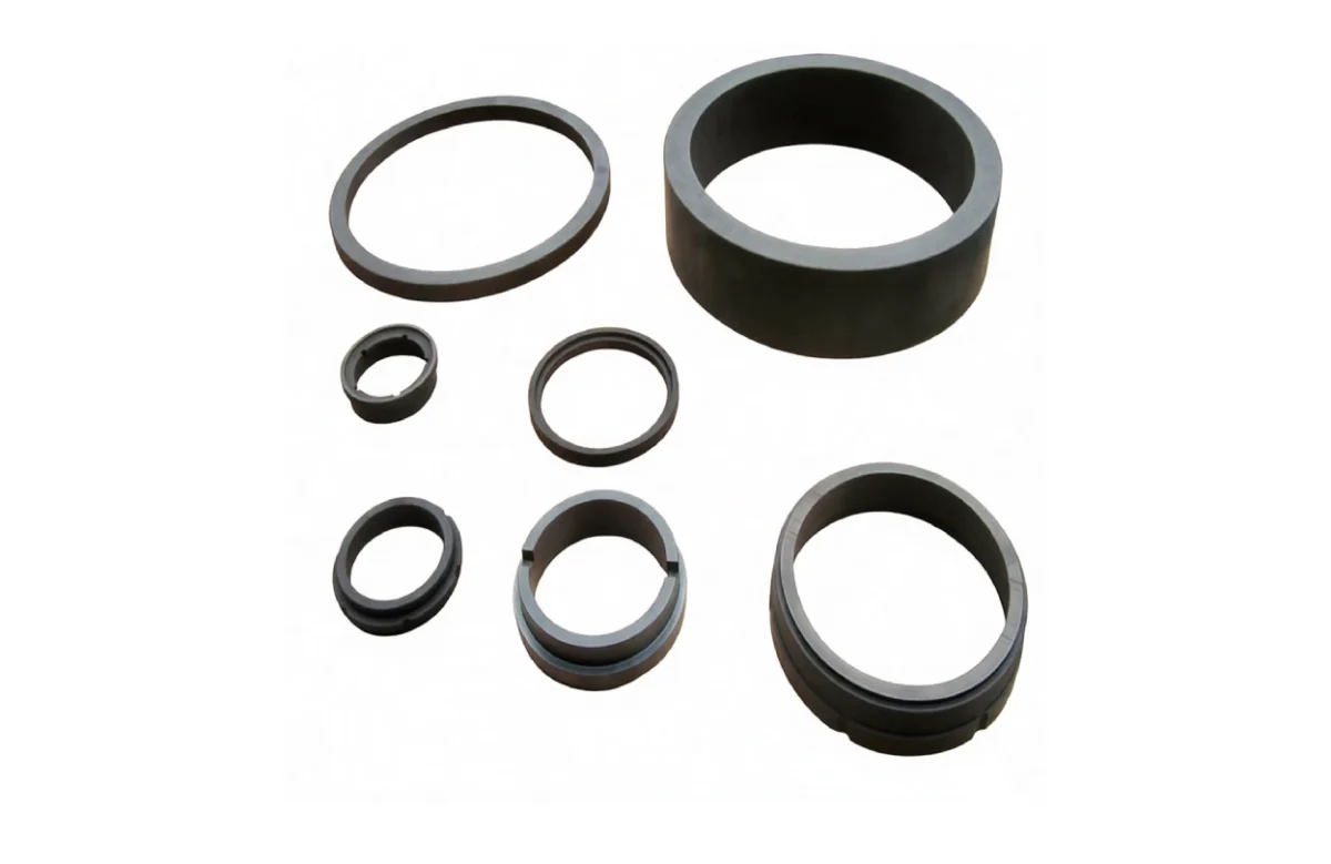 Custom-engineered graphite ring for specialized industrial applications, corrosion-resistant